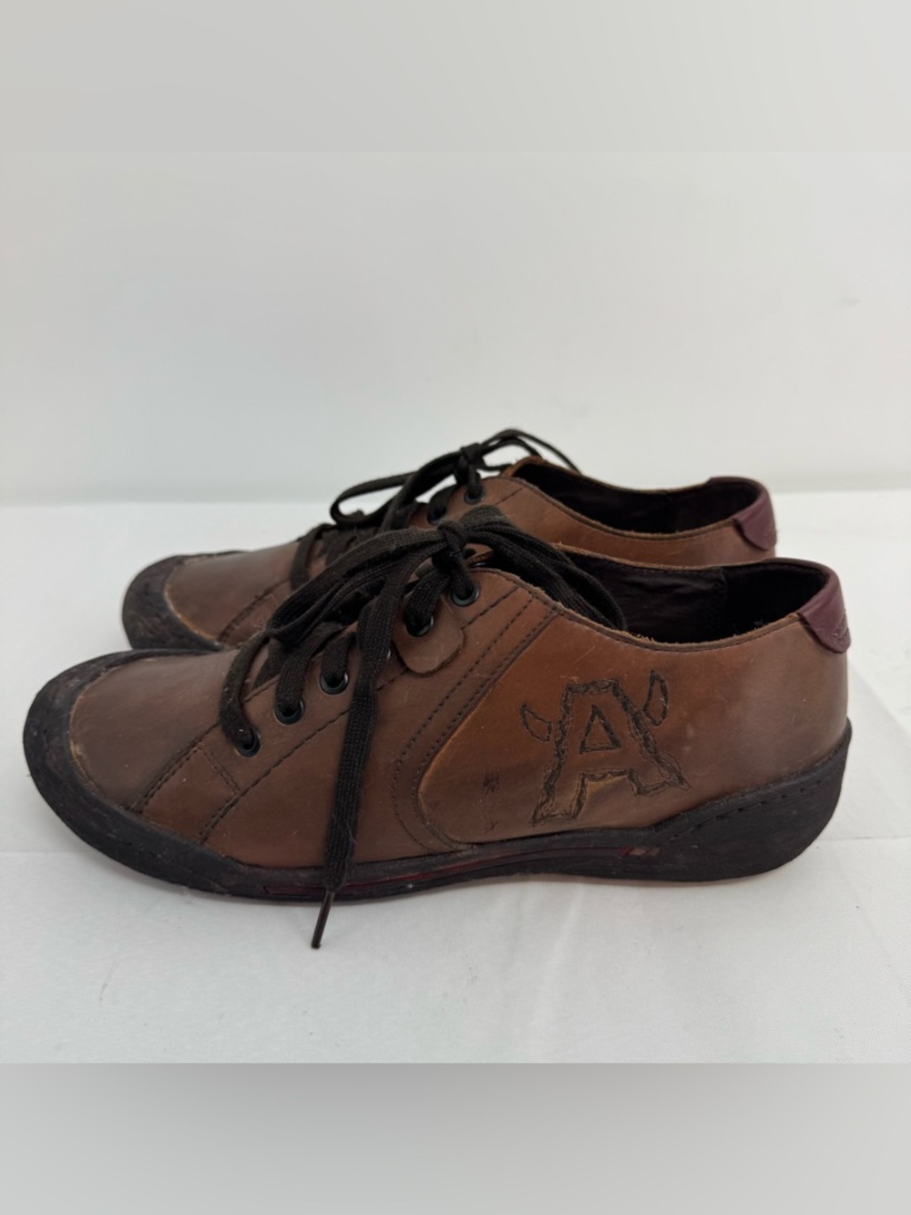 Allrounder By Mephisto  MEN'S Sneakers US 10 Lazer Dark Brown Leather Retro Rare